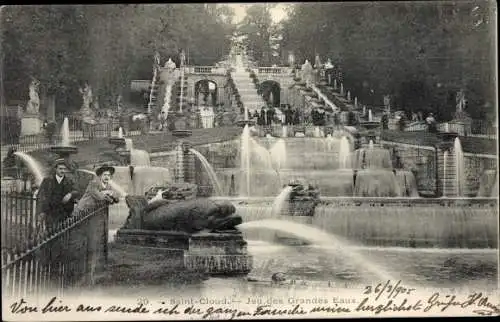 Ak Saint Cloud Hauts de Seine, Jeu des Grandes Eaux, Wasserspiele