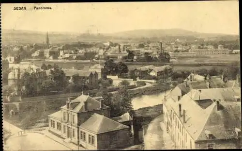 Ak Sedan Ardennes, Panorama, Teilansicht