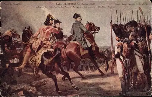 Künstler Ak Vernet, Schlacht bei Jena und Auerstedt 1806, Napoleon Bonaparte