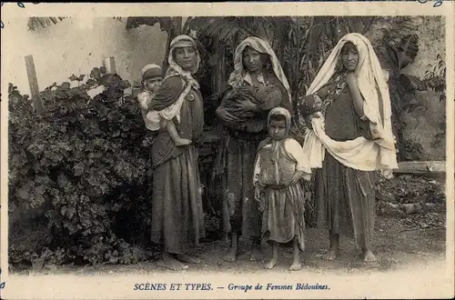 Ak Scenes et Types, Groupe de Femmes Bedouines, Maghreb