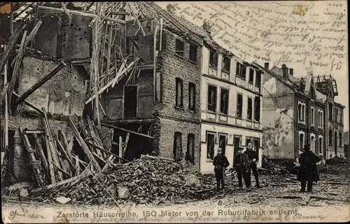 Ak Witten an der Ruhr, Zerstörte Häuserreihe nach Explosion der Roburit Fabrik 1906