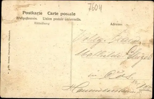 Ak Appenweier in Baden Schwarzwald, Verheerungen am Bahnhof durch Unwetter 10.8.1905