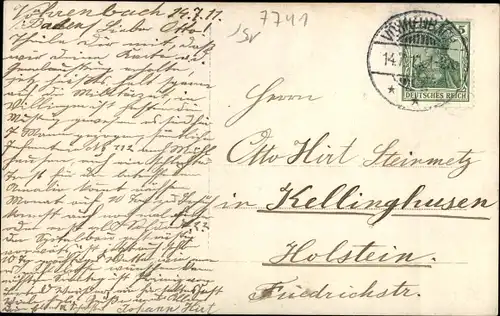 Foto Ak Vöhrenbach in Baden Württemberg, Partie an einem Wohnhaus, Straße im Bau