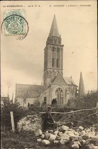 Ak Norrey Calvados, L'Eglise, Ensemble