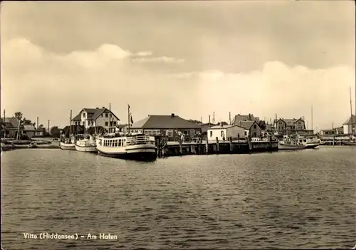 Ak Vitte Insel Hiddensee, Hafenbild