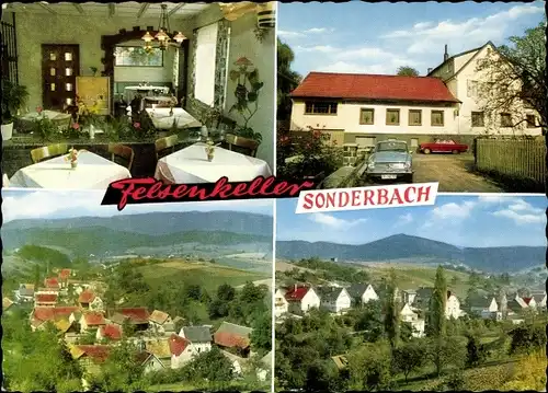 Ak Sonderbach Heppenheim an der Bergstraße, Felsenkeller, Ortsansichten