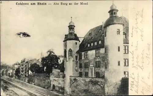 Ak Koblenz am Rhein, Alte Burg an der Mosel