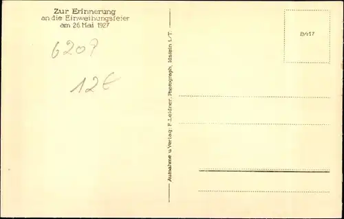 Ak Hennethal Hohenstein im Taunus, Turnhalle Turnverein 1905 Untertaunuskreis eV, Einweihung 1927