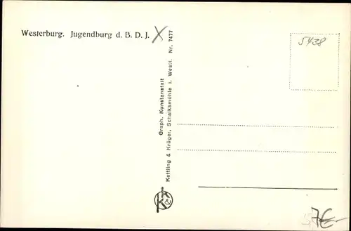 Ak Westerburg im Westerwald, Jugendburg d. B. D. J.