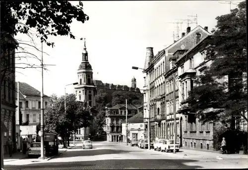 Ak Greiz im Vogtland, August Bebel Straße