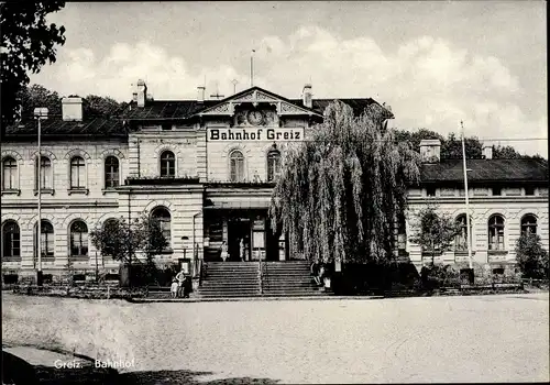 Ak Greiz im Vogtland, Bahnhof