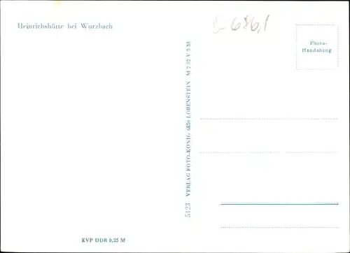 Ak Wurzbach in Thüringen, Heinrichshütte, Aussen- und Innenansicht