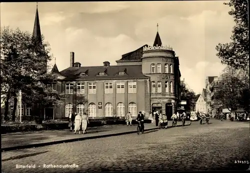 Ak Bitterfeld in Sachsen Anhalt, Rathenaustraße