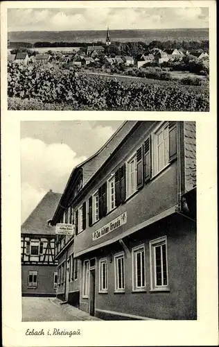 Ak Erbach im Rheingau Eltville am Rhein Hessen, Gasthaus und Metzgerei zum kühlen Grund