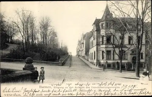 Ak Barmen Wuppertal, Eingang zu den Anlagen des Verschönerungsvereins