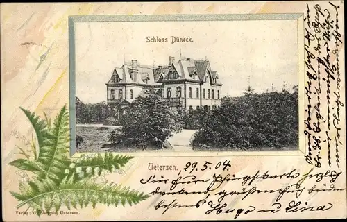 Passepartout Ak Moorrege bei Uetersen in Holstein, Schloss Düneck