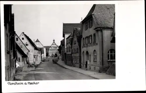 Ak Nordheim am Neckar, Straßenpartie, Gasthaus