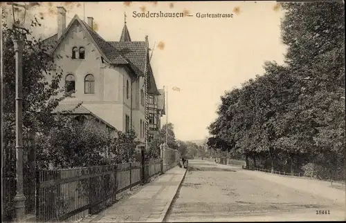 Ak Sondershausen im Kyffhäuserkreis Thüringen, Gartenstraße