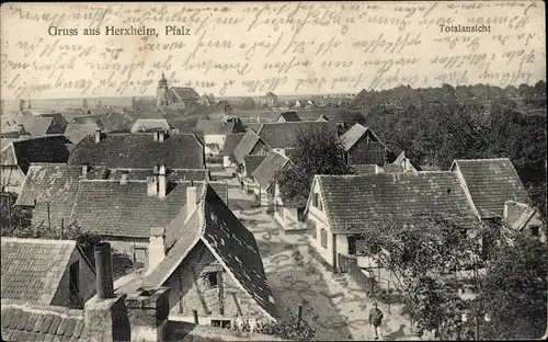 Ak Herxheim am Berg in der Pfalz, Gesamtansicht