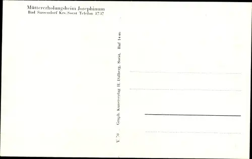 Ak Bad Sassendorf in Westfalen, Müttererholungsheim Josephinum