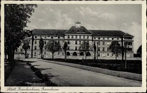 Ak Rosenheim Oberbayern, Städt. Krankenhaus