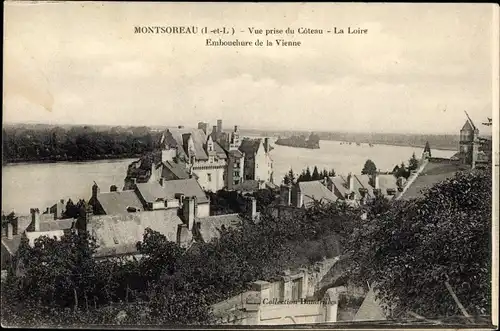 Ak Montsoreau Maine et Loire, Le Chateau et la Loire