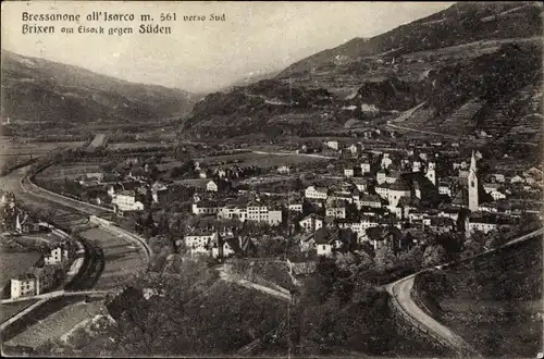 Ak Brixen Bressanone Südtirol, Panorama vom Ort