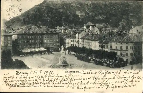 Ak Bozen Bolzano Südtirol, Johannisplatz