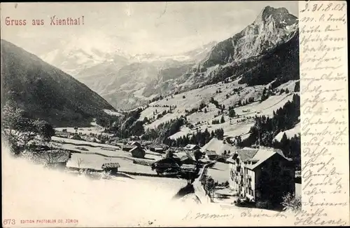 Ak Kienthal Berner Oberland Kanton Bern Schweiz, Talblick