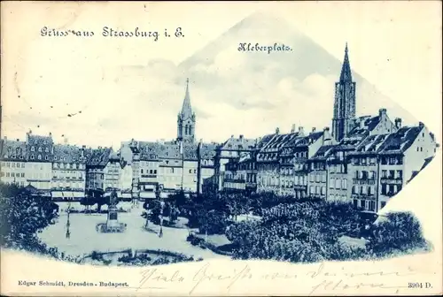 Ak Strasbourg Straßburg Elsass Bas Rhin, Kleberplatz, Place Kleber