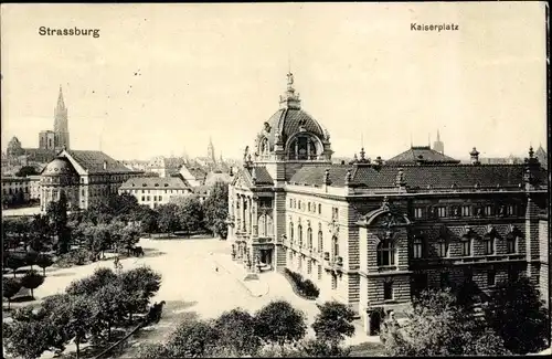 Ak Strasbourg Straßburg Elsass Bas Rhin, Kaiserplatz