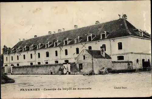 Ak Faverney Haute Saône, Caserne du Dépôt de Remonte