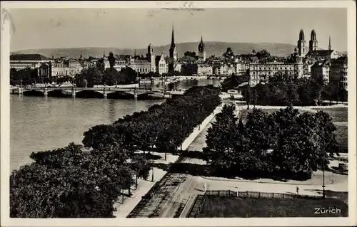 Ak Zürich Stadt Schweiz, Blick auf die Stadt