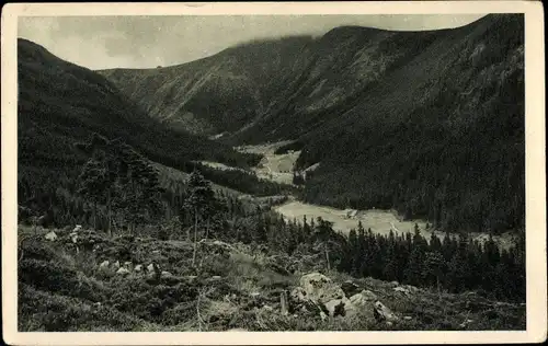 Ak Pec pod Sněžkou Petzer Riesengebirge Reg. Königgratz, Riesengrund, Obří důl