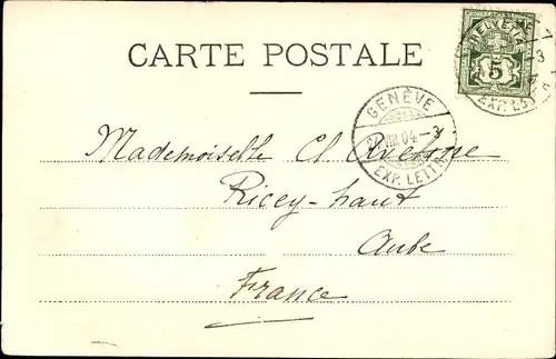 Ak Genève Genf Schweiz, Blick auf die Stadt, Mont Blanc