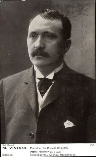 Ak Rene Viviani, President du Conseil, Portrait