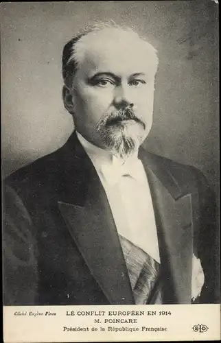 Ak Raymond Poincare, President de la Republique Francaise, Portrait