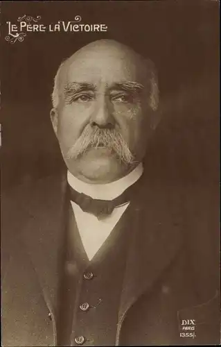 Ak Französischer Ministerpräsident Georges Clemenceau, Portrait