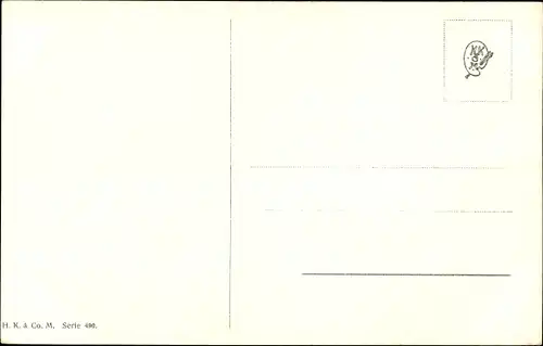 Künstler Ak Dampfer bei schwerem Seegang