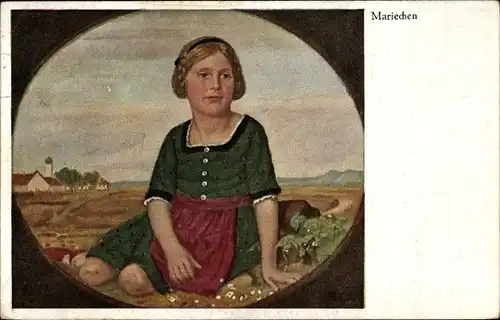 Künstler Ak Kraus, Mariechen, Mädchen im Dirndl