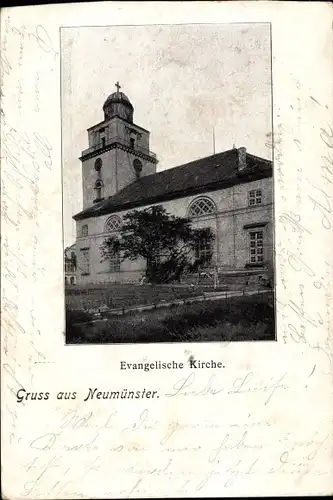 Ak Neumünster in Schleswig Holstein, Ev. Kirche