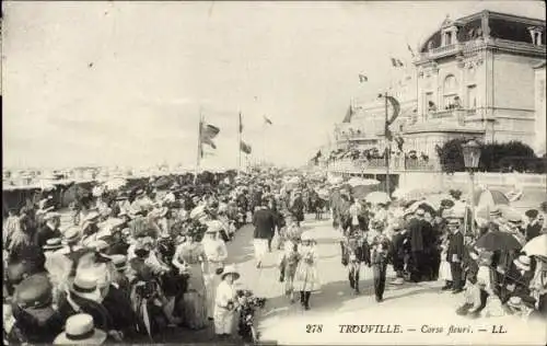 Ak Trouville sur Mer Calvados, Corso fleuri