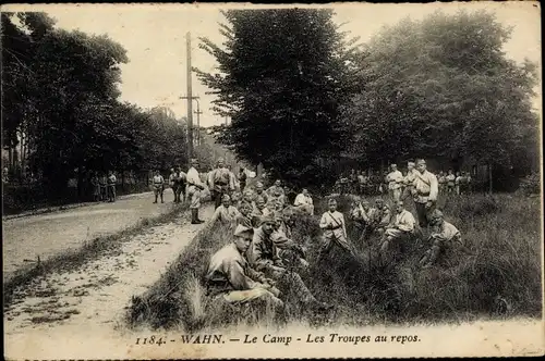 Ak Wahn Köln Nordrhein Westfalen, Le Camp, Les Troupes au repos