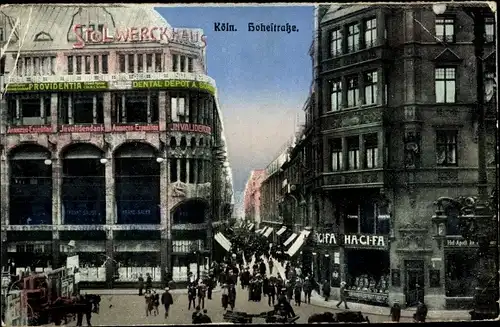Ak Köln am Rhein, Hohestraße, Stollwerckhaus, Hacifa