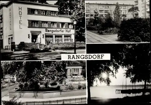 Ak Rangsdorf in Brandenburg, Hotel Rangsdorfer Hof, Wilhelm Pieck Straße, Rangsdorfer See