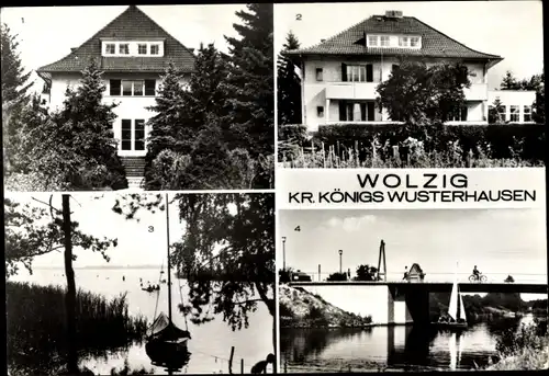 Ak Wolzig Heidesee Brandenburg, Erholungsheim, Kanalbrücke, Wolziger See