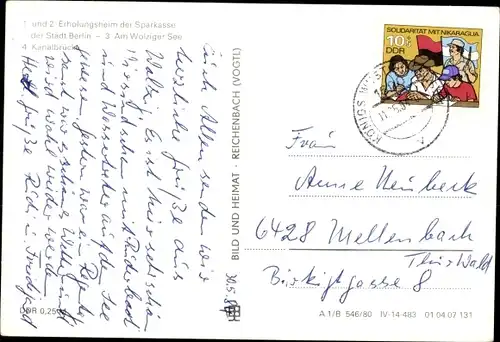 Ak Wolzig Heidesee Brandenburg, Erholungsheim, Kanalbrücke, Wolziger See