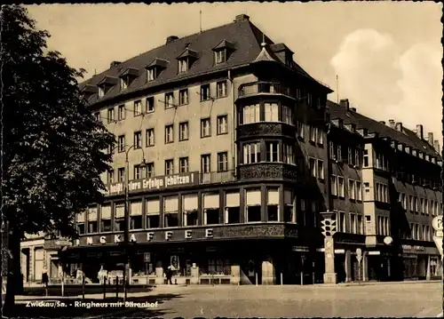 Ak Zwickau in Sachsen, Ringhaus, Ringkaffee, Bärenhof