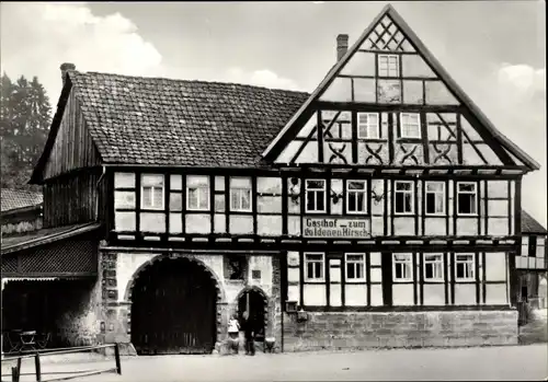 Ak Suhl in Thüringen,Gasthof zum Goldenen Hirsch