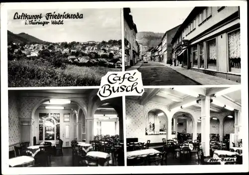 Ak Friedrichroda im Thüringer Wald, Cafe Busch, Innenansicht, Totalansicht